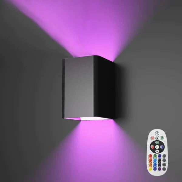 Realight RGB Wall Lamp dimmable 1 piece Black
