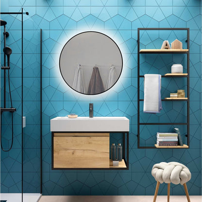 Nancy's Round bathroom mirror Ø80 cm with LED lighting