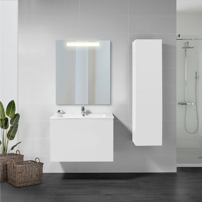 Eleganca Miroir de salle de bain sans condensation avec éclairage LED 60x70cm