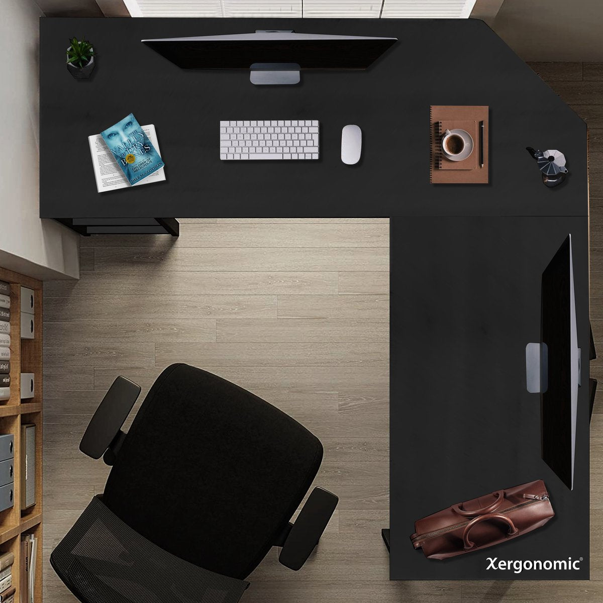 Xergonomic Hoekhoekbureau Zwart