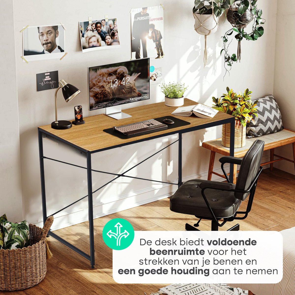 Xergonomic Industrieel bureau met versteviging 120x60 cm