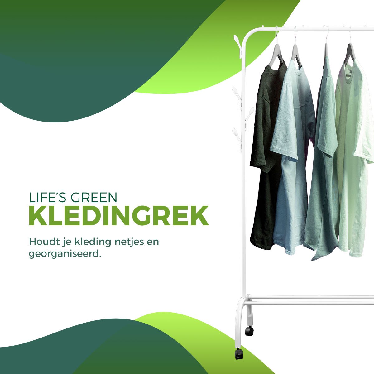 LG Life's Green Clothes Rack White