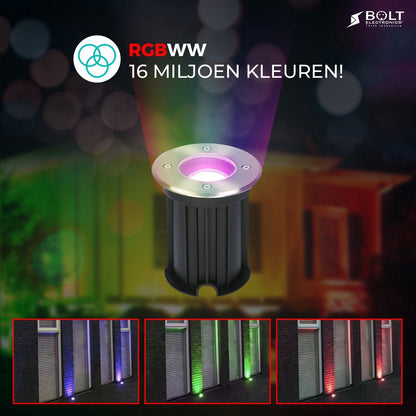 Bolt Electronics® RGB LED Grondspots met app bediening 9 stuks