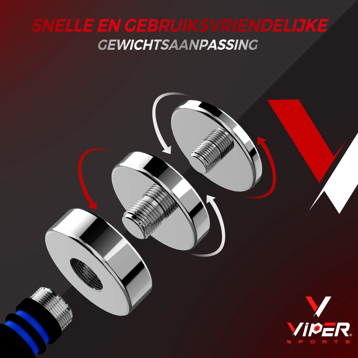 Viper Sports Adjustable Dumbbells 2 x 10 kg