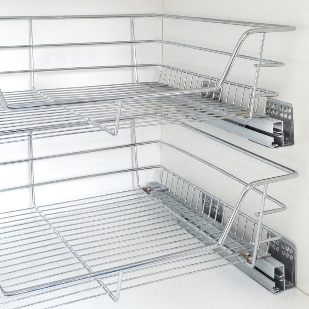 Eleganca Wire basket with soft-close bottom guide for cupboard front 60cm