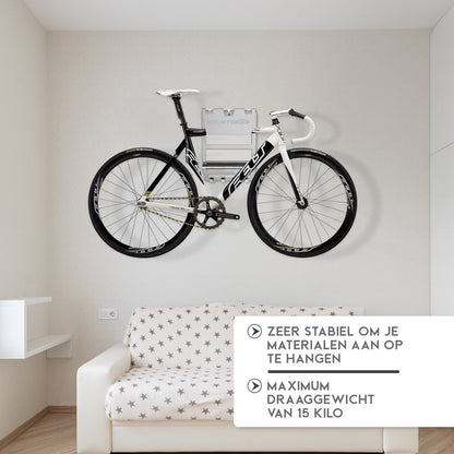 Mountabike WAVE Fiets muurbeugel Inclusief haken voor fiets accessoires Antraciet