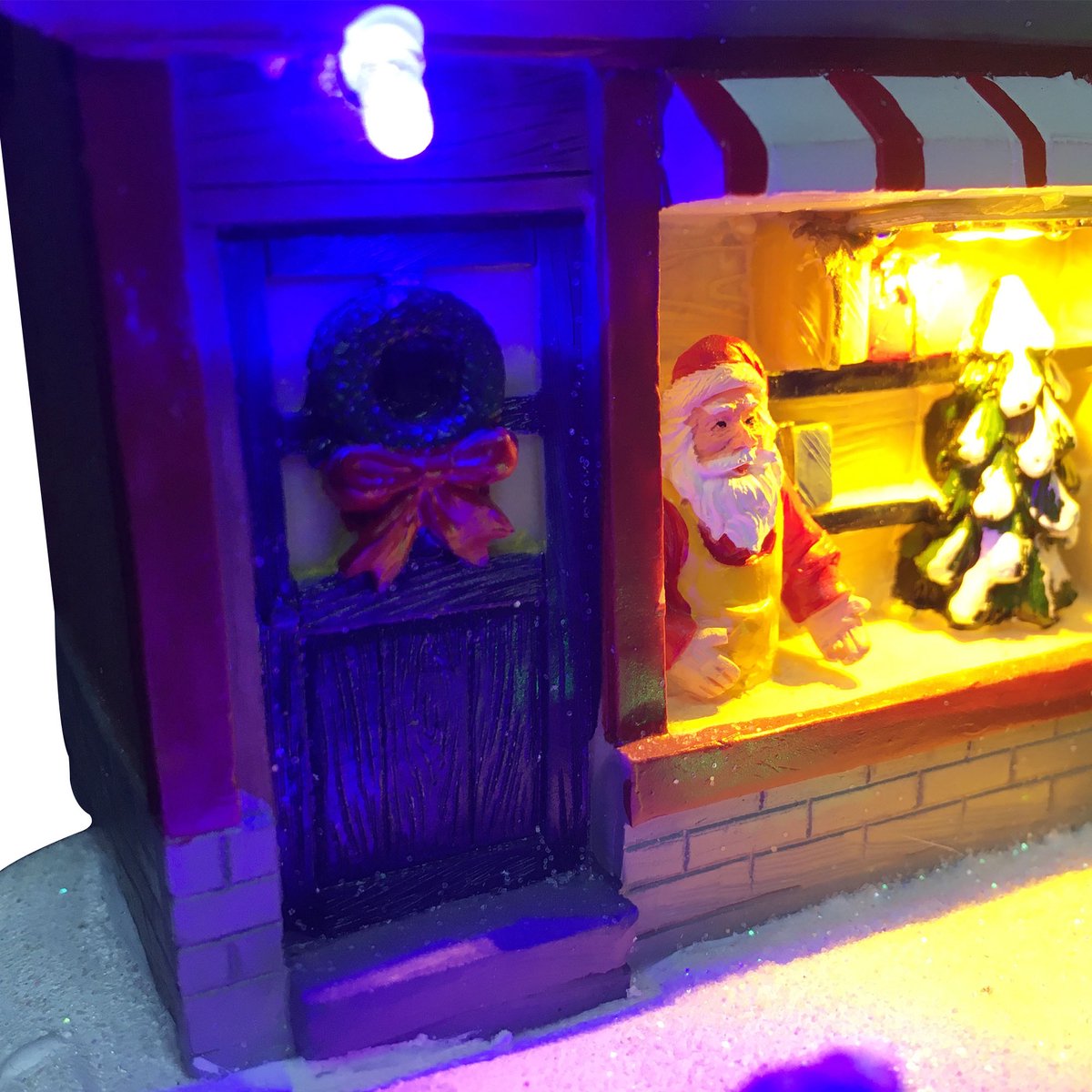 Kristmar Santa's train shop with LED lighting