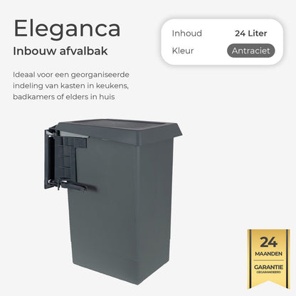 Eleganca Inbouwprullenbak 24 Liter
