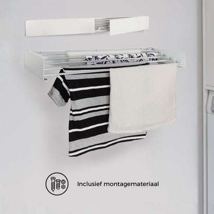 Milano Luxurious Collapsible wall laundry rack 80cm White