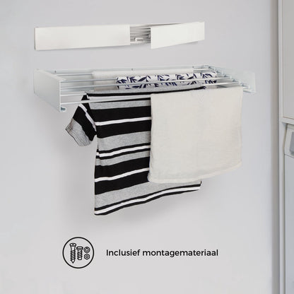 Milano Luxurious Wasrek inklapbaar - Wand wasrek - Wasrek muur - 80cm - Wit