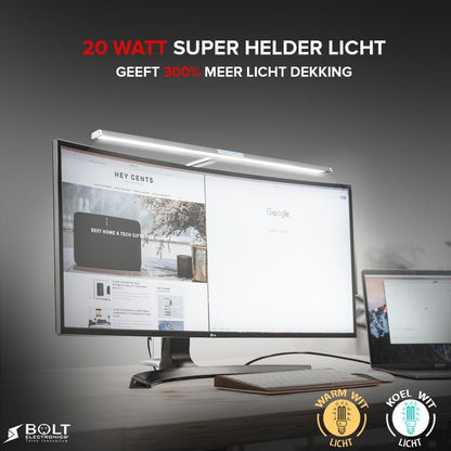 Lampe de bureau LED Bolt Electronics® BLIQ700W avec pince Blanc