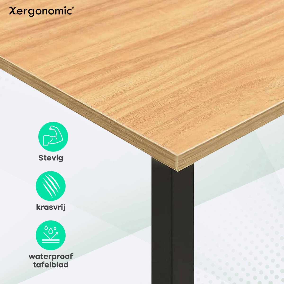 Xergonomic Industrieel bureau met versteviging 120x60 cm