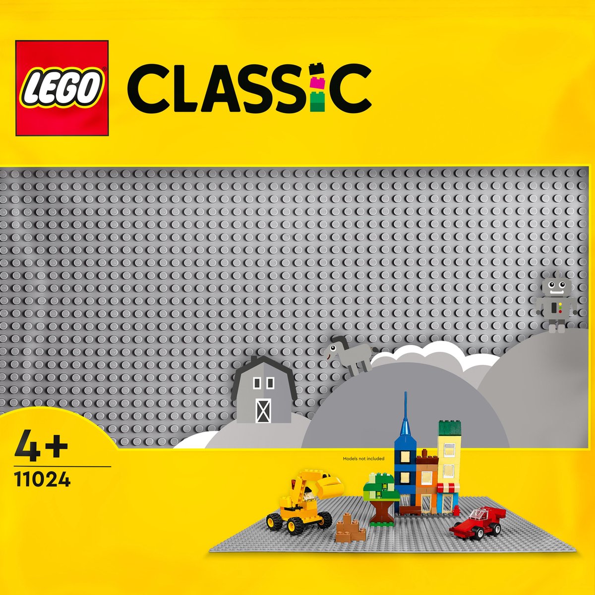 LEGO Classic - Plaque de construction LEGO - Plaque de construction grise 38 x 38 cm - LEGO 11024
