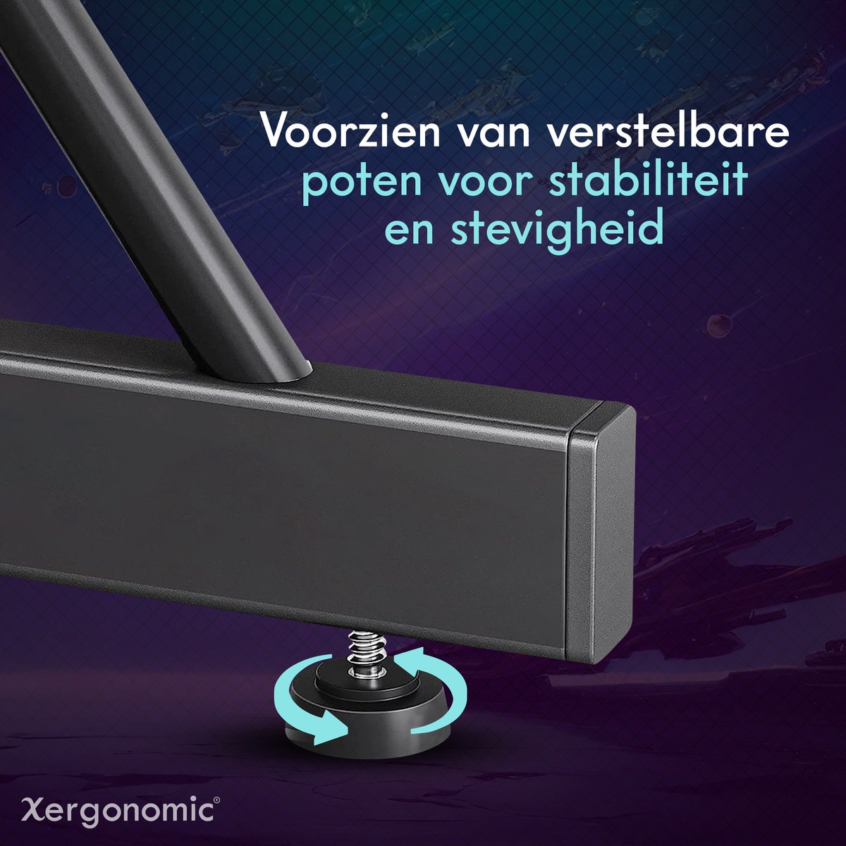 Xergonomic Aion Cyborg Game bureau - Gaming desk - Game tafel met koptelefoonhouder, bekerhouder & kabel organizer - Carbon Fiber Coated Toplaag - Verstelbare poten - D60xB160xH75 cm - Zwart/Rood