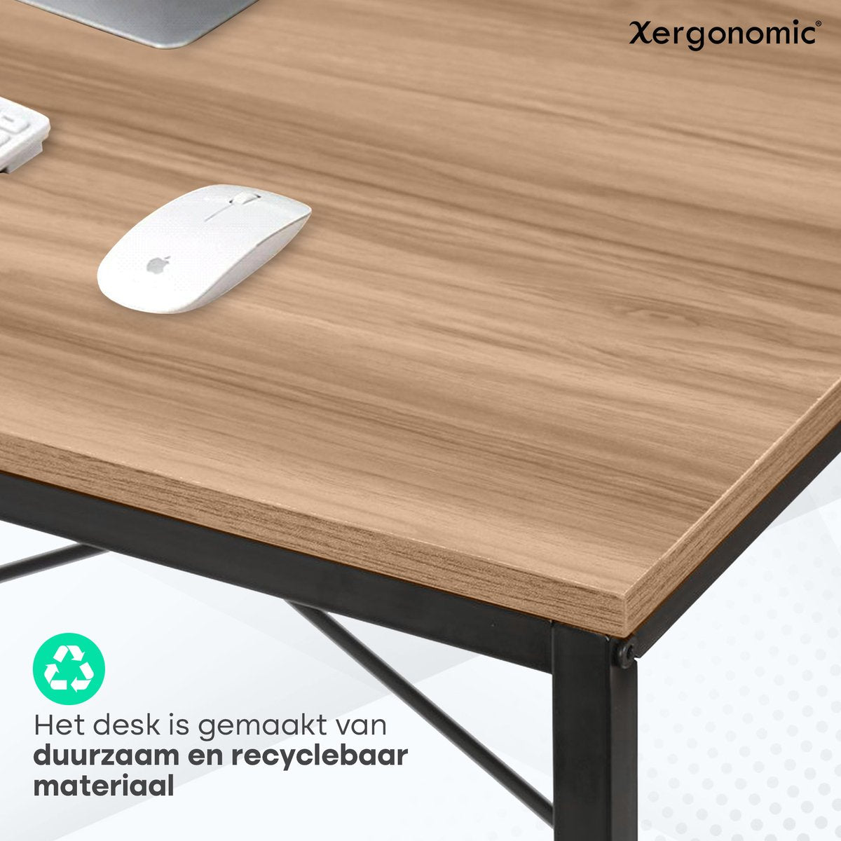 Tweedekans Xergonomic® Industrieel bureau met planken