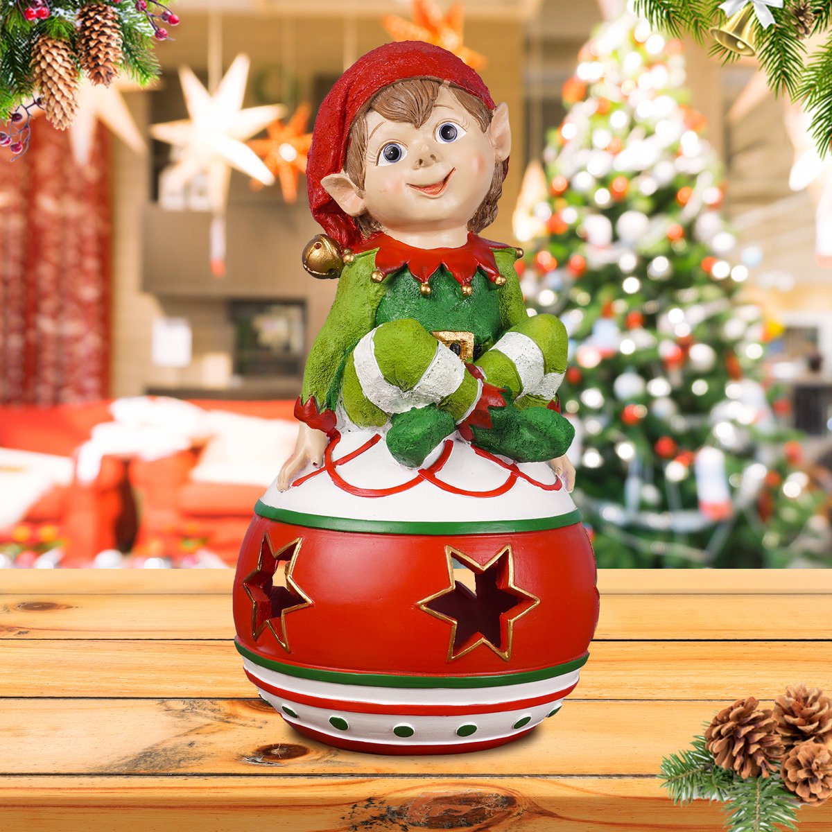 Kristmar Christmas elf with LED lighting