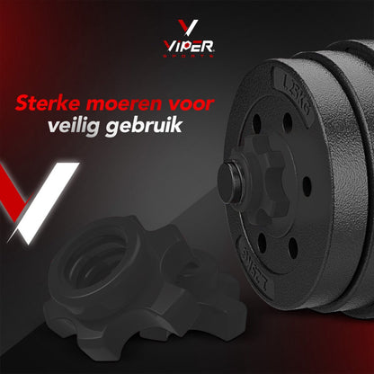 Viper Sports Verstelbare dumbbell set tot 30 kg