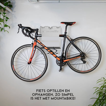 Mountabike WAVE Support mural pour vélo Comprend des crochets pour accessoires de vélo Anthracite