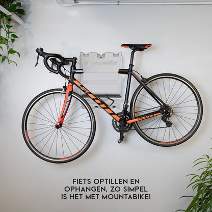Mountabike WAVE Fiets muurbeugel Inclusief haken voor fiets accessoires Antraciet