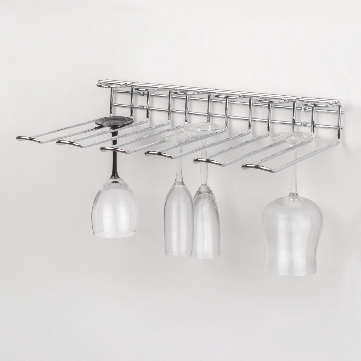 Nancy's Glass rack with 5 rows of 320 mm chrome-plated steel