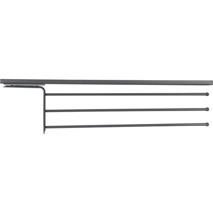 Eleganca Uittrekbaar ijzeren handdoekrek 3 armen 50cm Antraciet