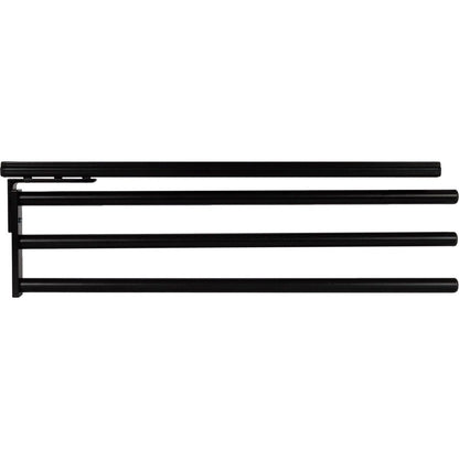 Eleganca Extendable aluminum towel rack 3 arms 46.5cm Black