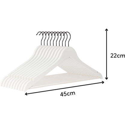 Eleganca Luxury clothes hangers 15 pieces White 