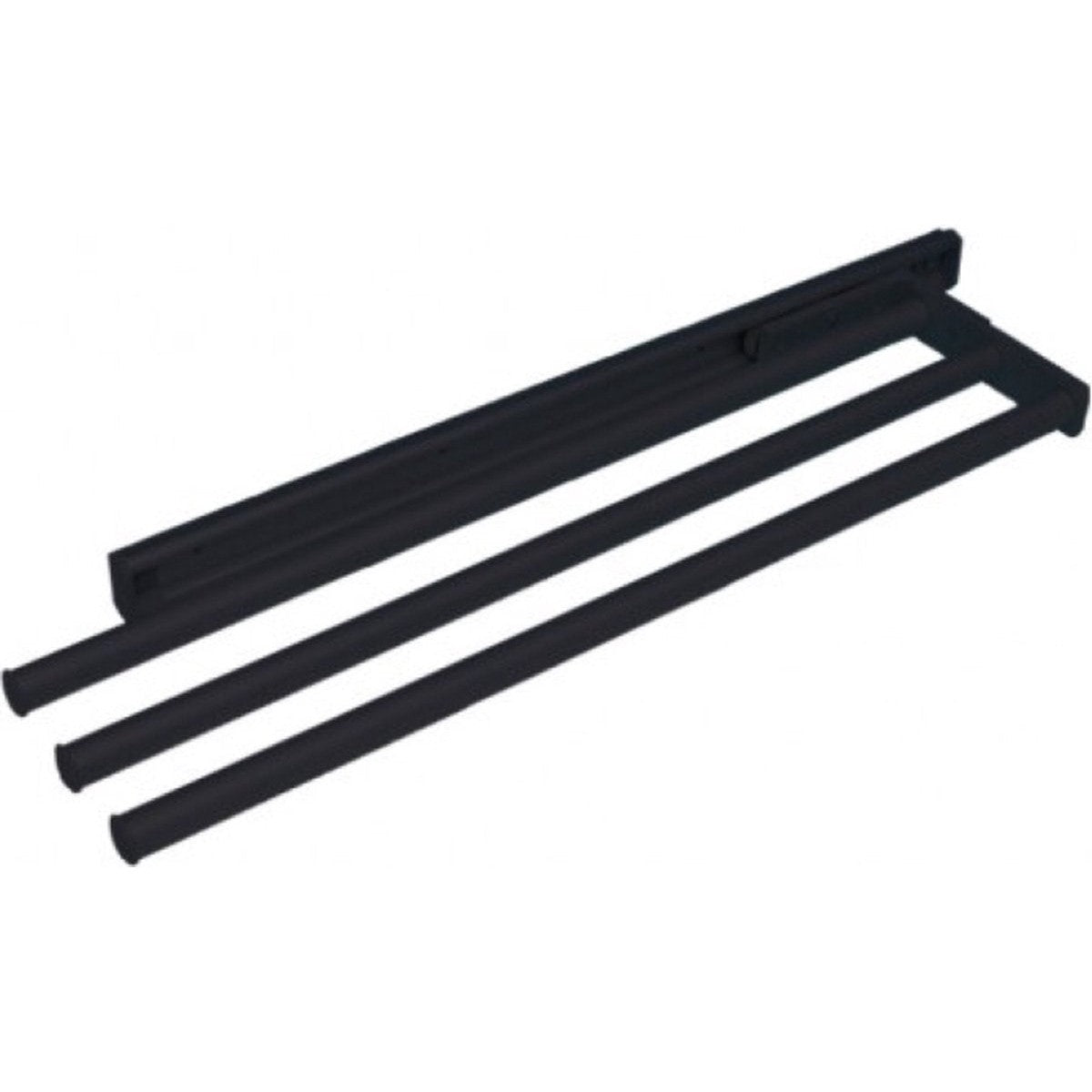 Eleganca Extendable aluminum towel rack 3 arms 46.5cm Black