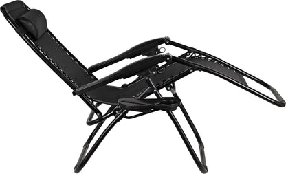 Chaise longue de jardin pliable Eleganca noir