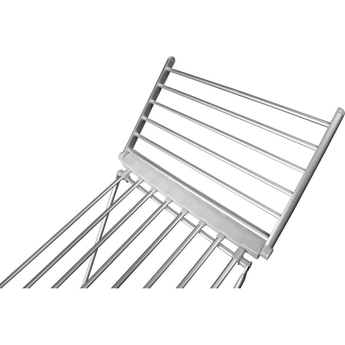 Eleganca Elektrisch droogrek - verwarmd - timer - 220V Wit/Zilver