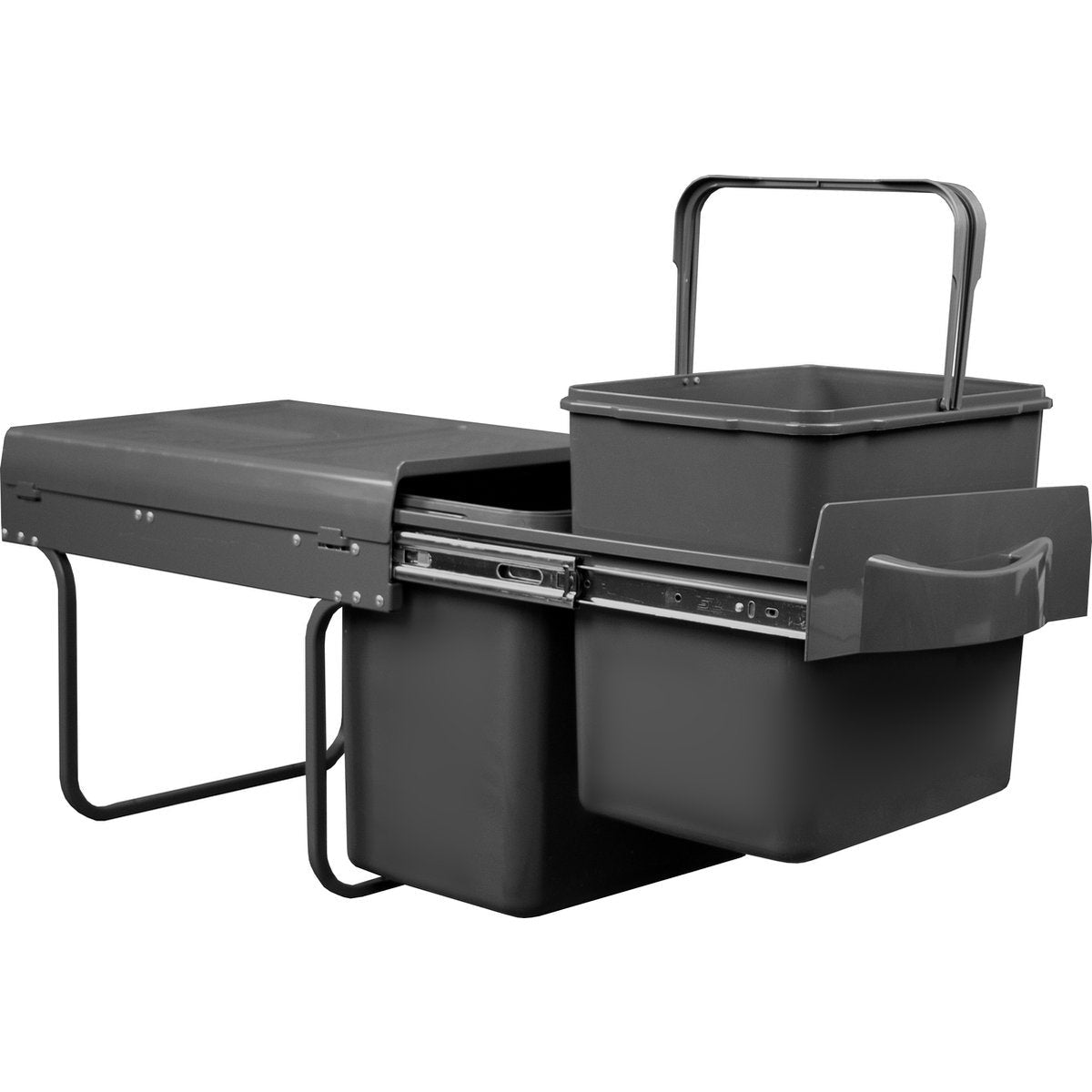 Eleganca Inbouw prullenbak - Inbouw afvalemmer - Inbouw afvalbak - Inbouw vuilnisbak - 2x16 Liter - Prullenbakken afval scheiden