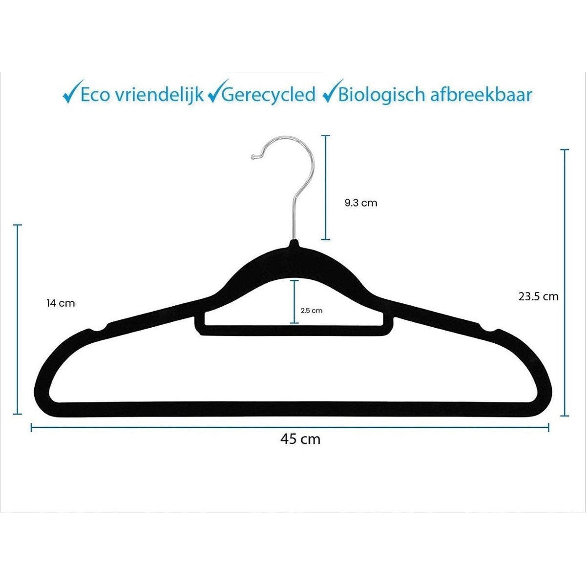 Eleganca Velvet anti-slip clothes hangers - 10 pieces