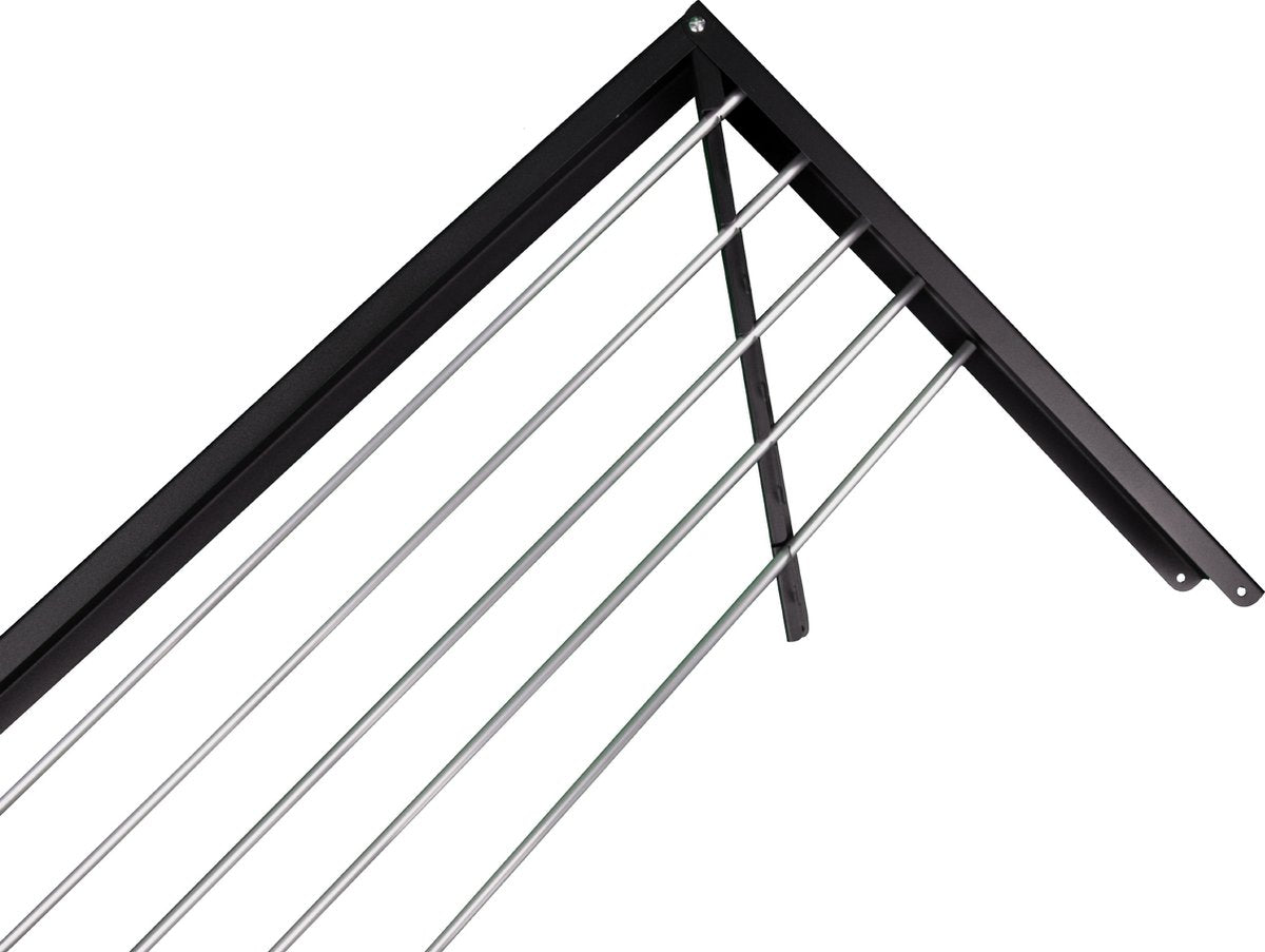 Milano Luxurious Collapsible wall laundry rack 100cm Black
