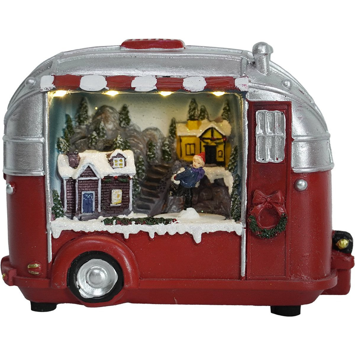 Kristmar Caravan with rotating skater, music and LED lighting