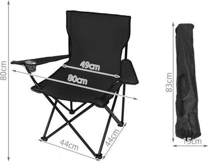 EASTWALL Folding camping chair Black