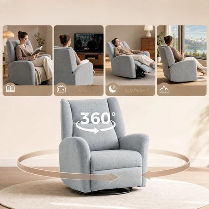 Nancy's Sporminore Relaxfauteil - Loungestoel - Relaxstoel - Verstelbaar - Grijs - Stof