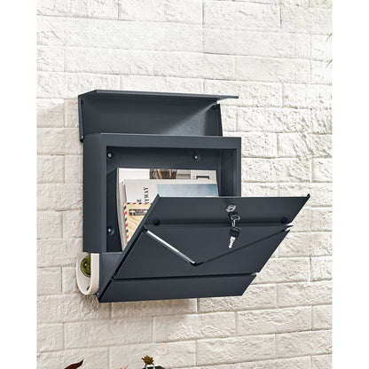 Nancy's Walsall Letterbox - Wall letterbox - Newspaper compartment - Anthracite - Steel