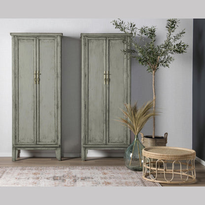Livingfurn Wandkast Icons Marie Elise - Elmhout - Grijs