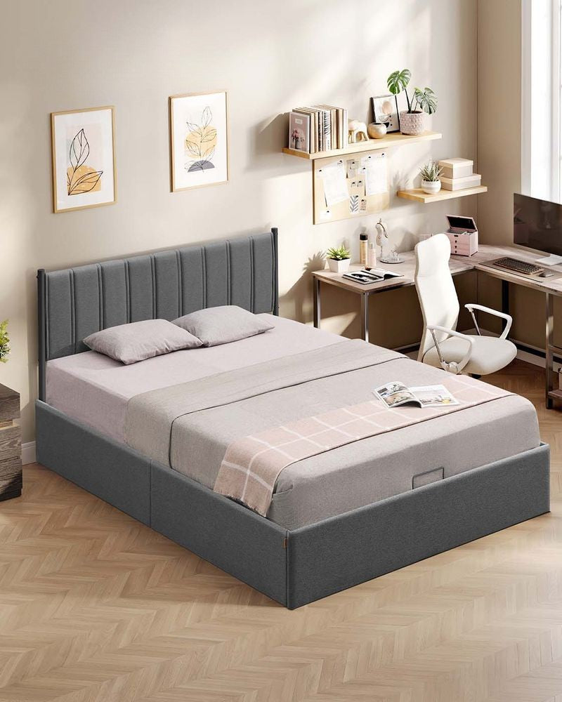 Nancy's Oggiono Logeerbed - Ruim 2-Persoons - Veel opbergruimte - Donkergrijs