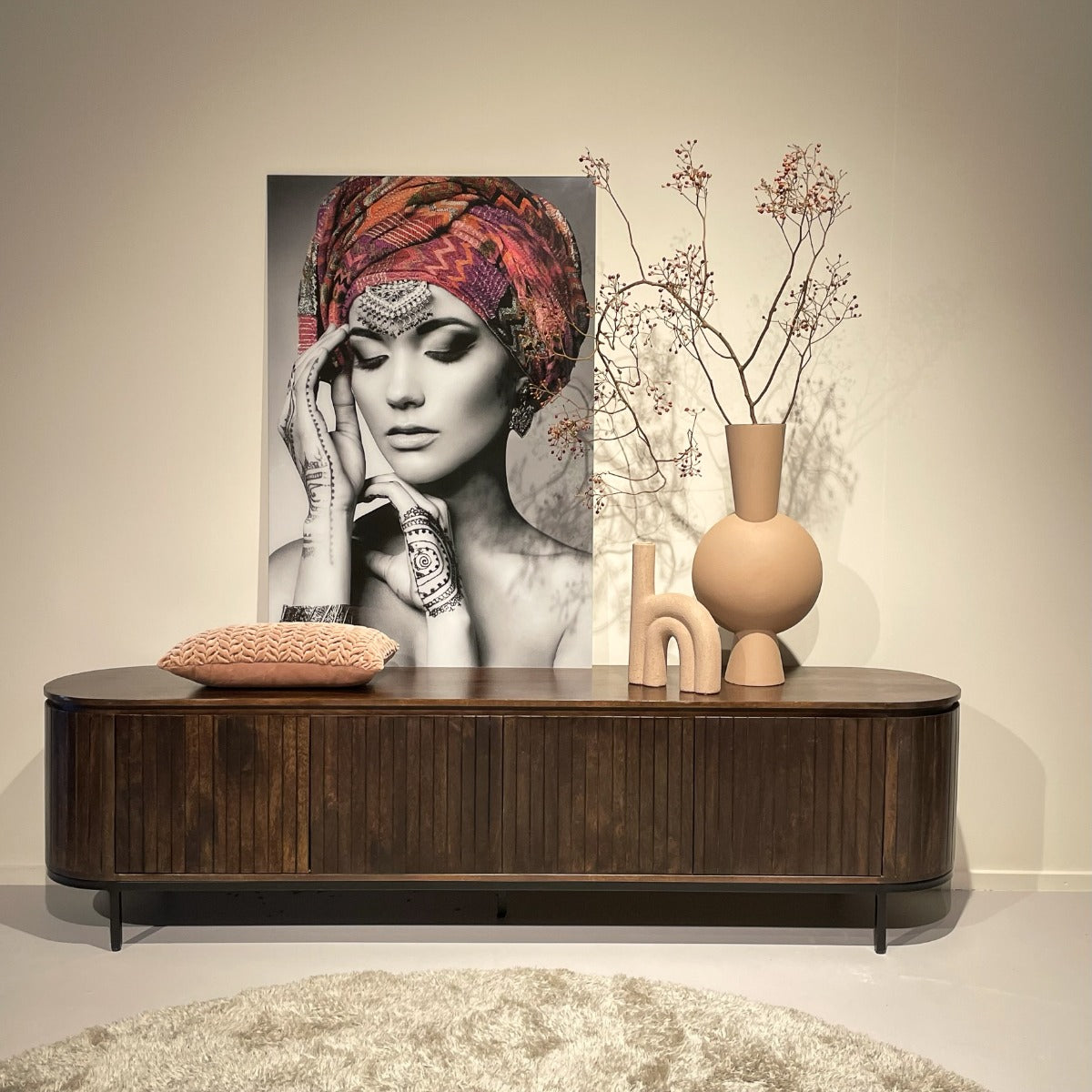 Livingfurn Noor Walnut TV meubel 210cm