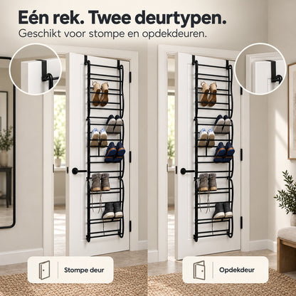 LG Life's Green Schoenenrek hangend Zwart Geschikt voor stompe en opdek deuren