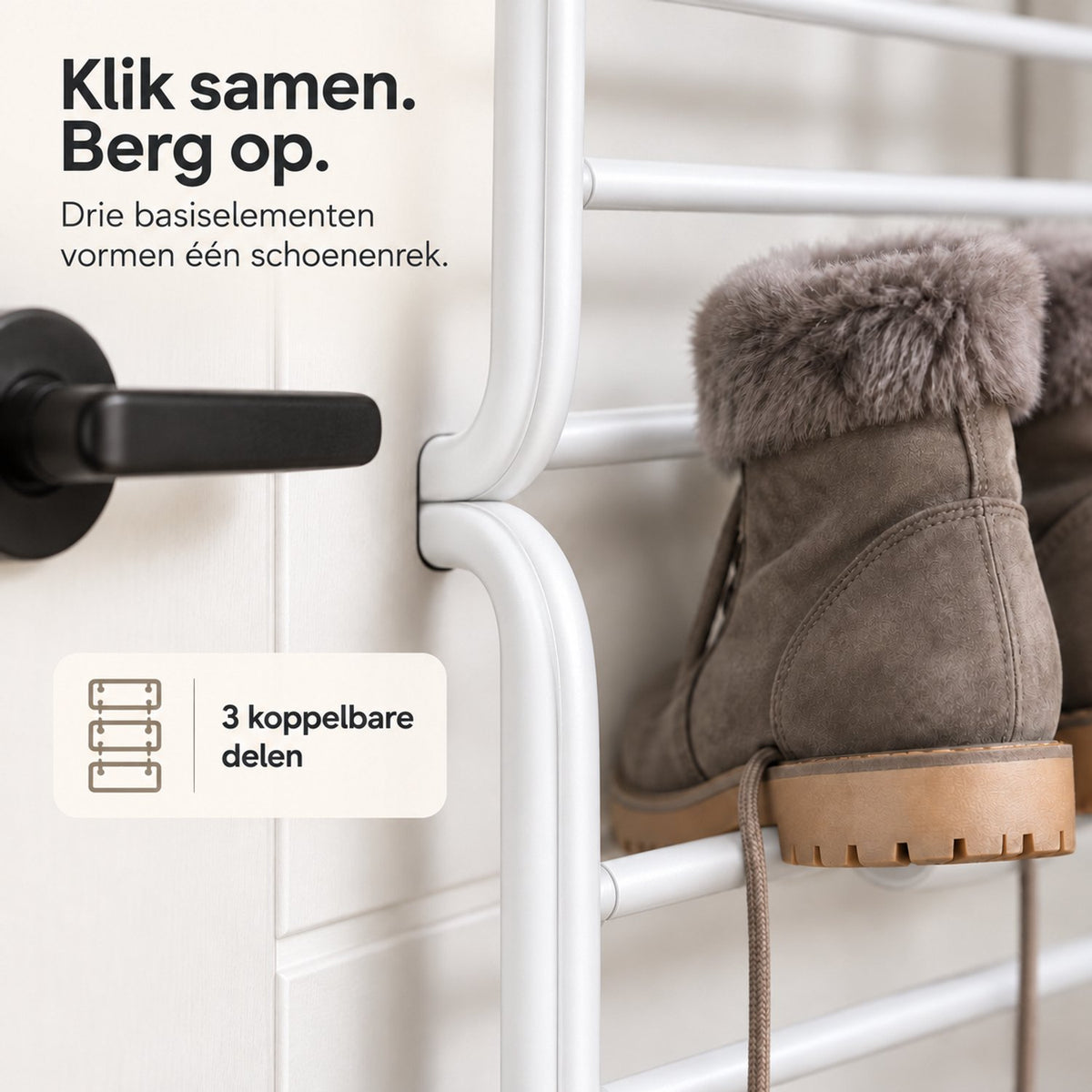 LG Life's Green Schoenenrek hangend Wit Geschikt voor stompe en opdek deuren