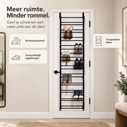 LG Life's Green Schoenenrek hangend Zwart Geschikt voor stompe en opdek deuren