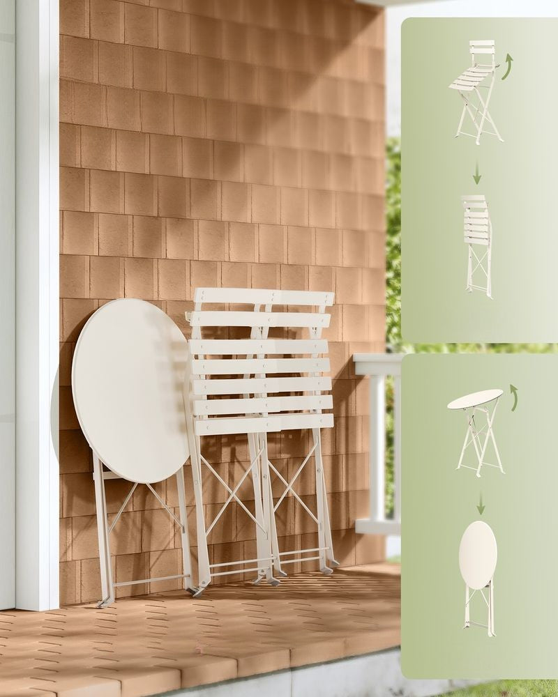 Nancy's Rovereto Bistroset - Balkonset - Tuinset - Beige - Staal