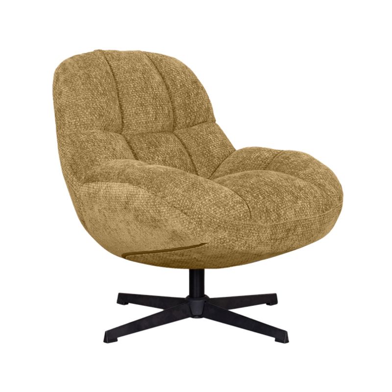 LABEL51 Draaifauteuil Huxley - Brass Elite | Zwart Metaal - 76x86x92 cm