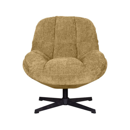 LABEL51 Draaifauteuil Huxley - Brass Elite | Zwart Metaal - 76x86x92 cm