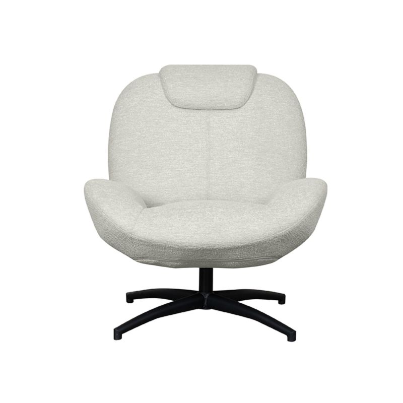 LABEL51 Draaifauteuil Clayton - Naturel Canyon | Zwart Metaal - 82x89x91 cm