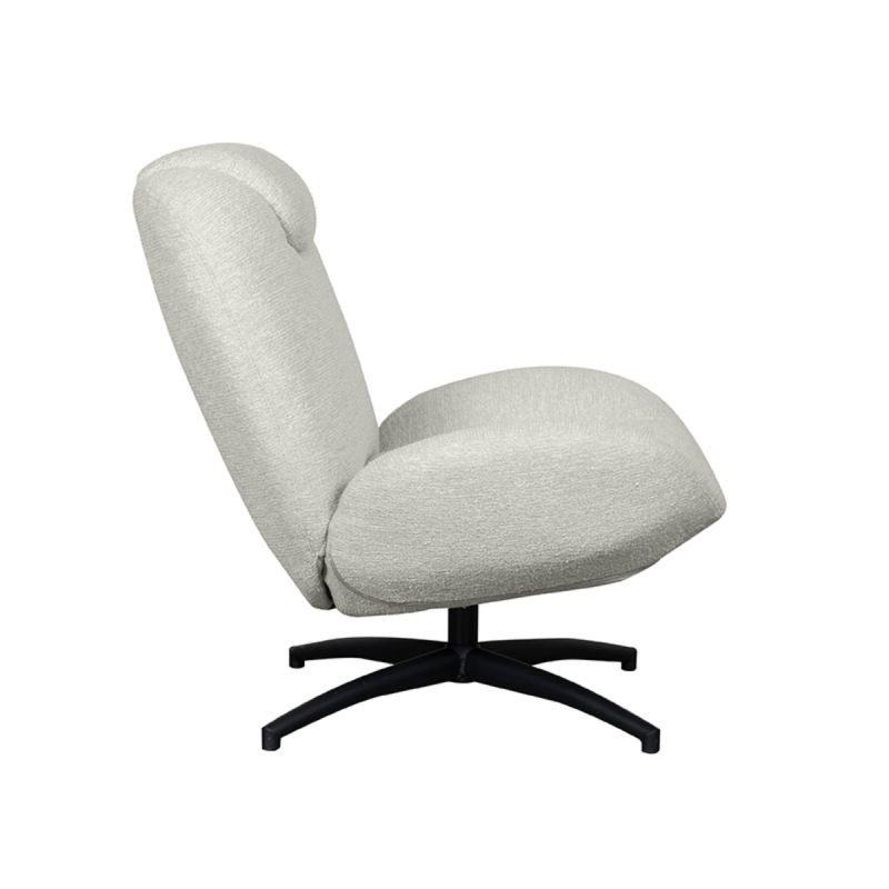 LABEL51 Draaifauteuil Clayton - Naturel Canyon | Zwart Metaal - 82x89x91 cm