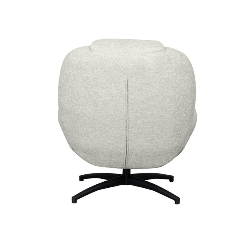 LABEL51 Draaifauteuil Clayton - Naturel Canyon | Zwart Metaal - 82x89x91 cm