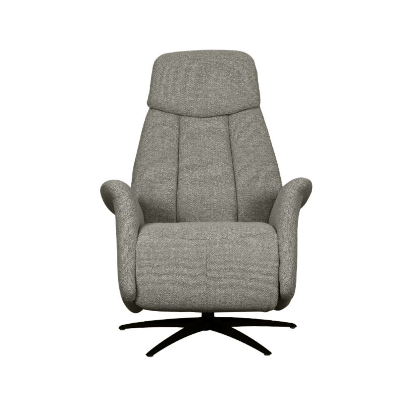 Label51 Elektrische Fauteuil Oslo Mushroom Royal Boucle | Zwart Metaal 79x87x112 cm